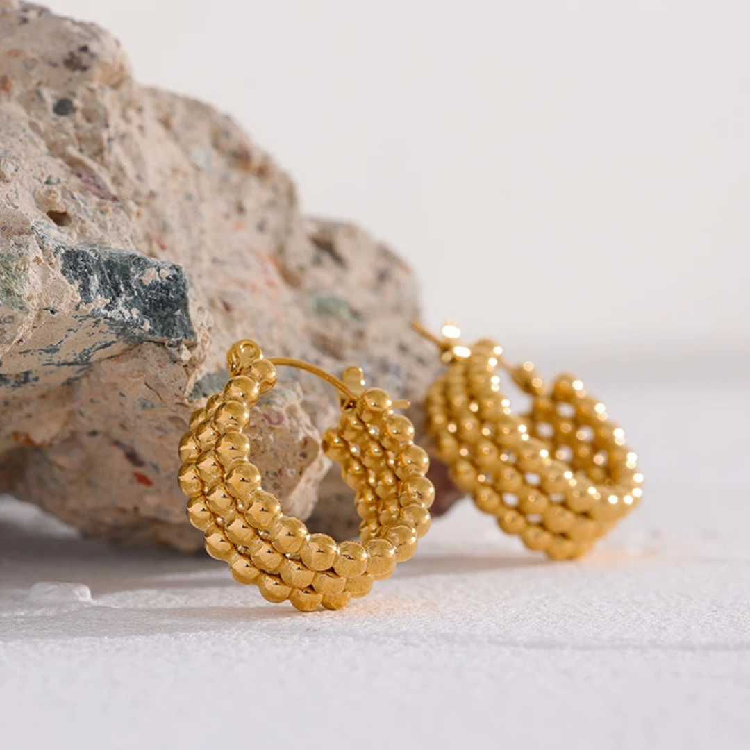 Beaded Hoop Earrings