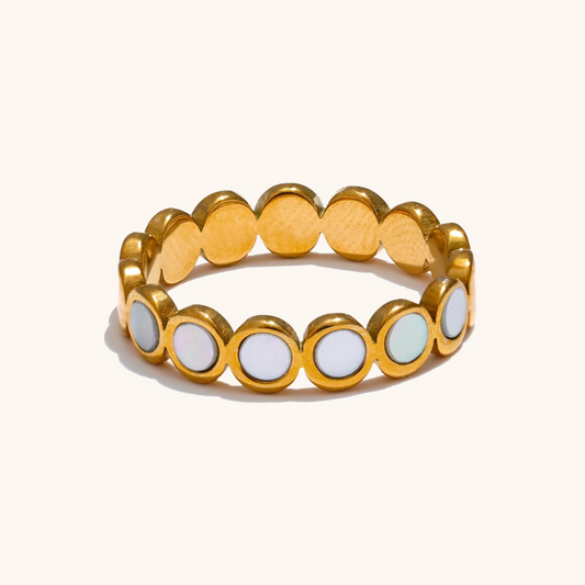 Shell Dot Band Ring