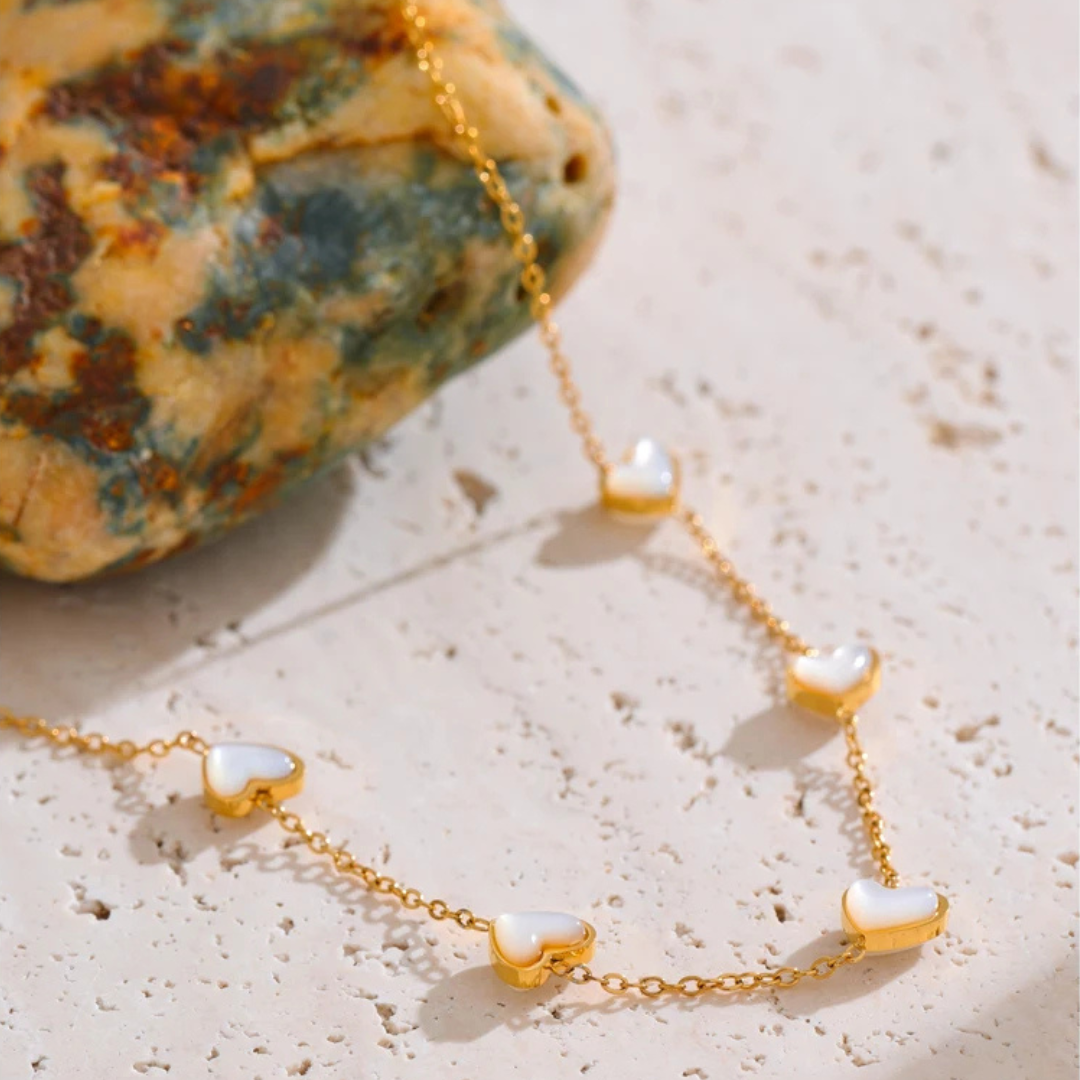 Shell Heart Chain Necklace