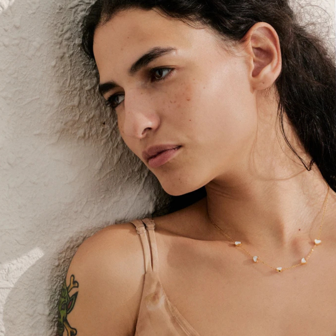 Shell Heart Chain Necklace