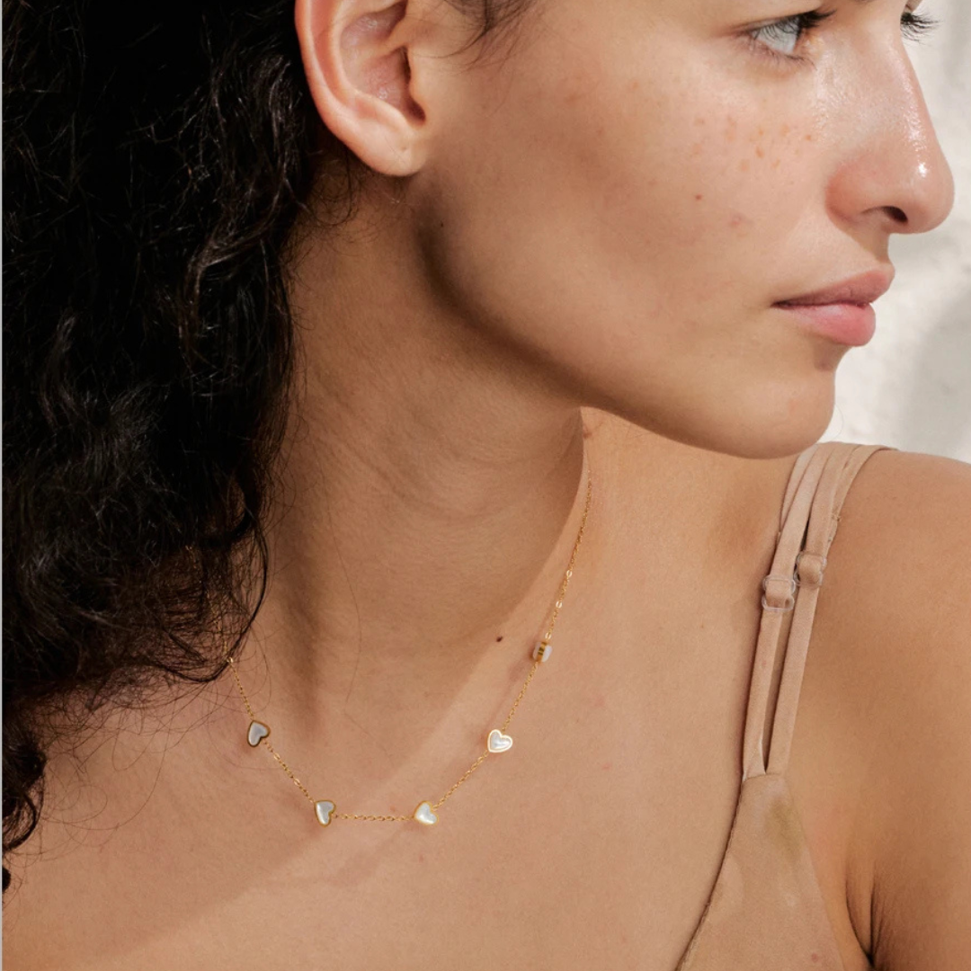 Shell Heart Chain Necklace