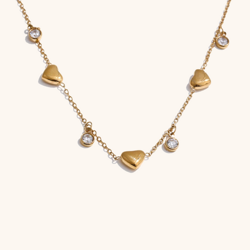 Heart Drop Chain Necklace
