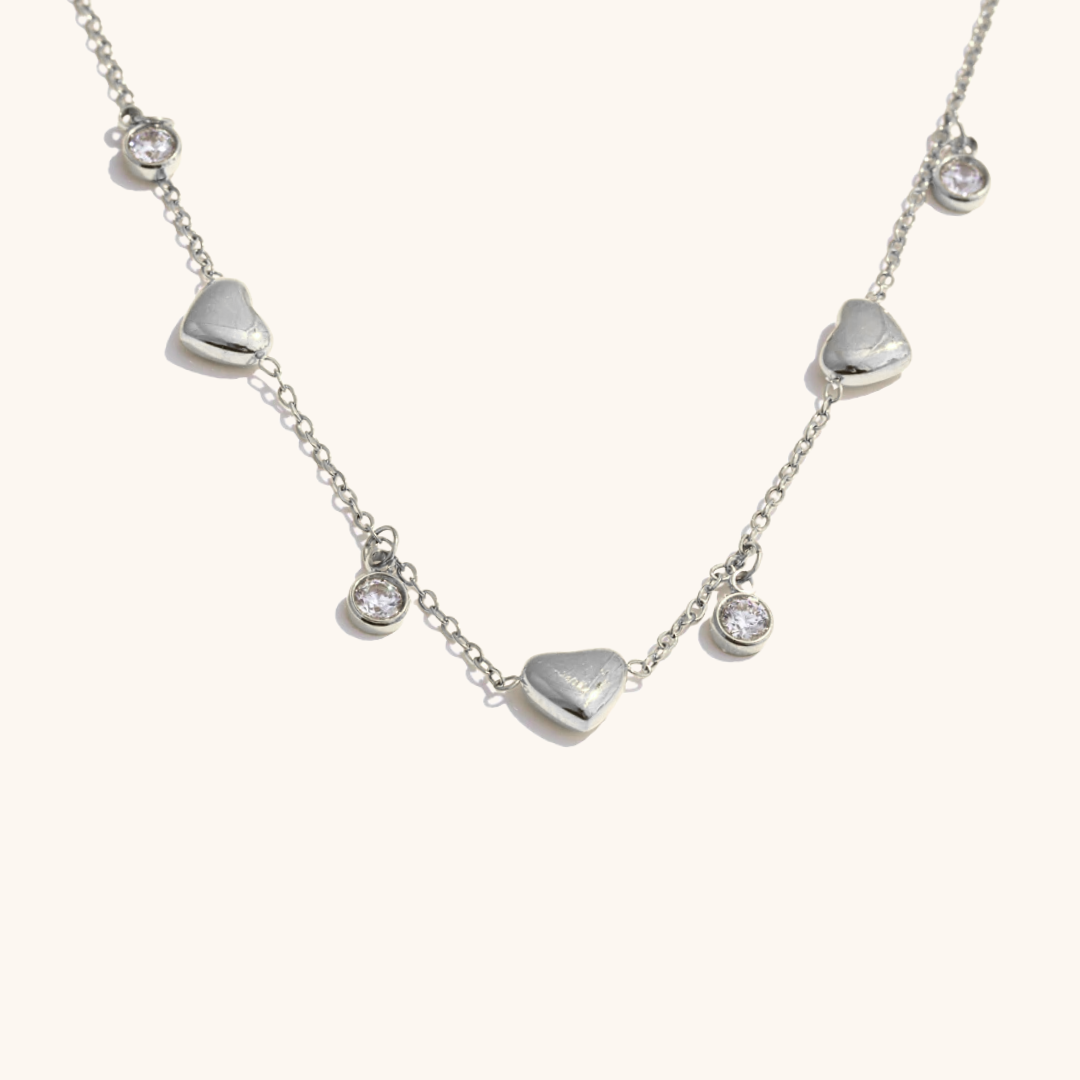 Heart Drop Chain Necklace