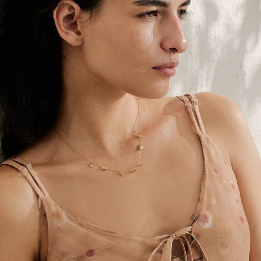 Heart Drop Chain Necklace
