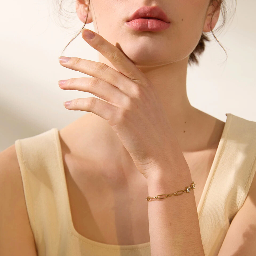 Linked Sparkle Chain Bracelet