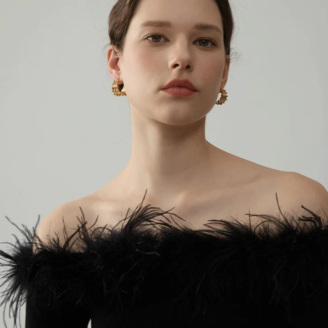 Enamel C-Hoop Earrings