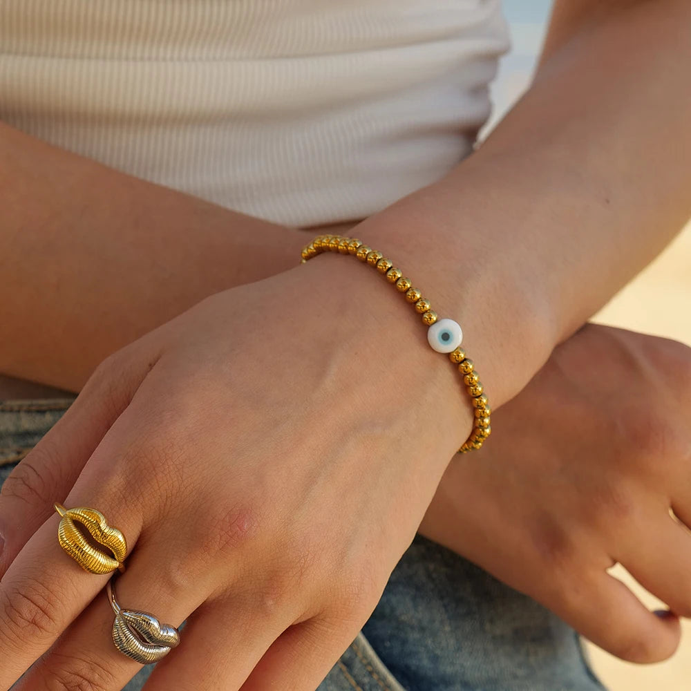 Evil Eye Bead Bracelet