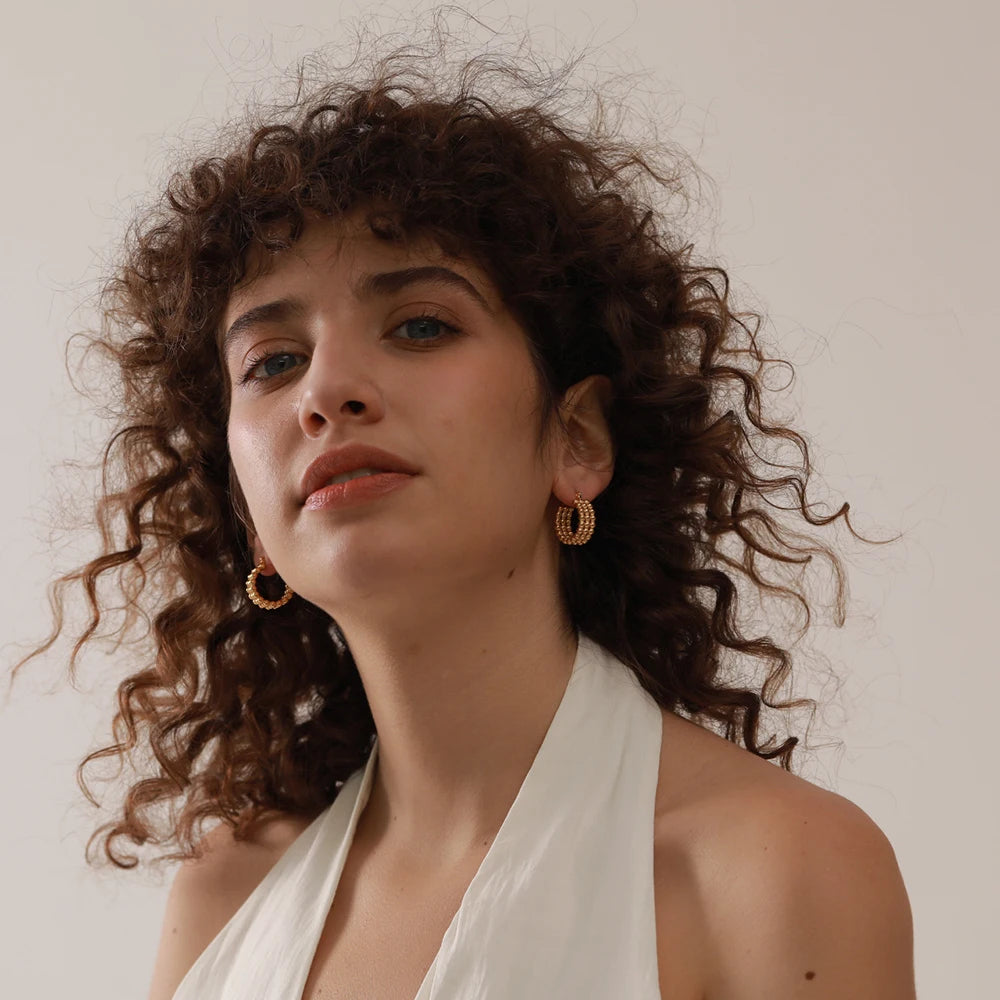 Beaded Hoop Earrings