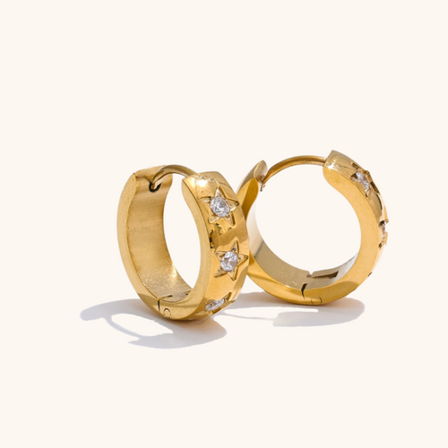 Star Hoop Earrings