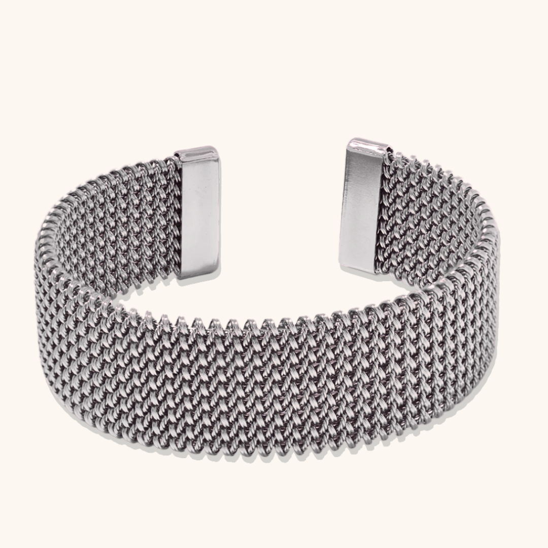 Textured Mesh Cuff Bangle