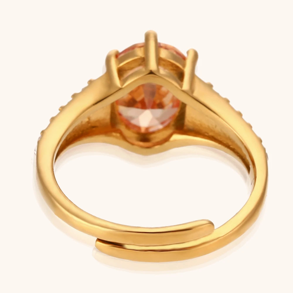 Oval Gem Statement Ring