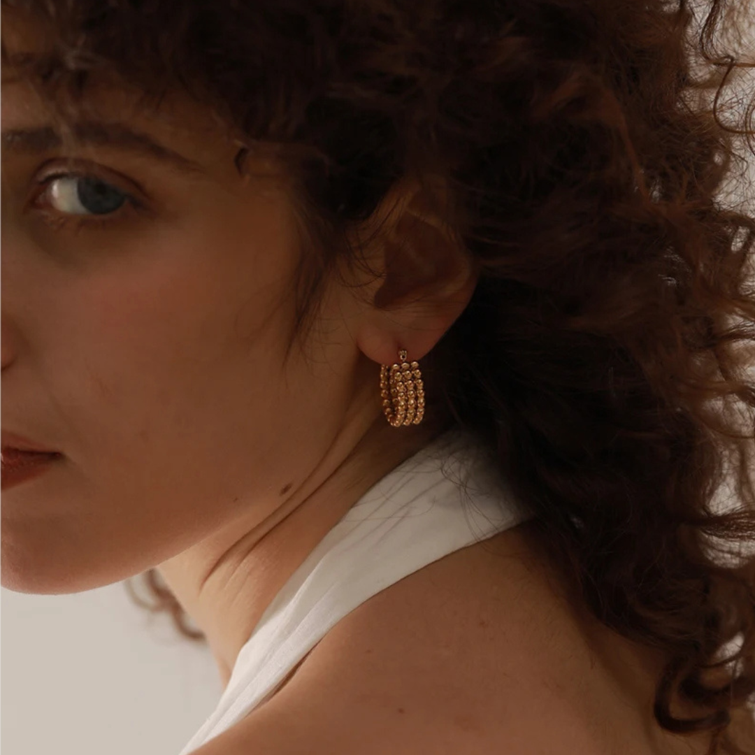 Beaded Hoop Earrings