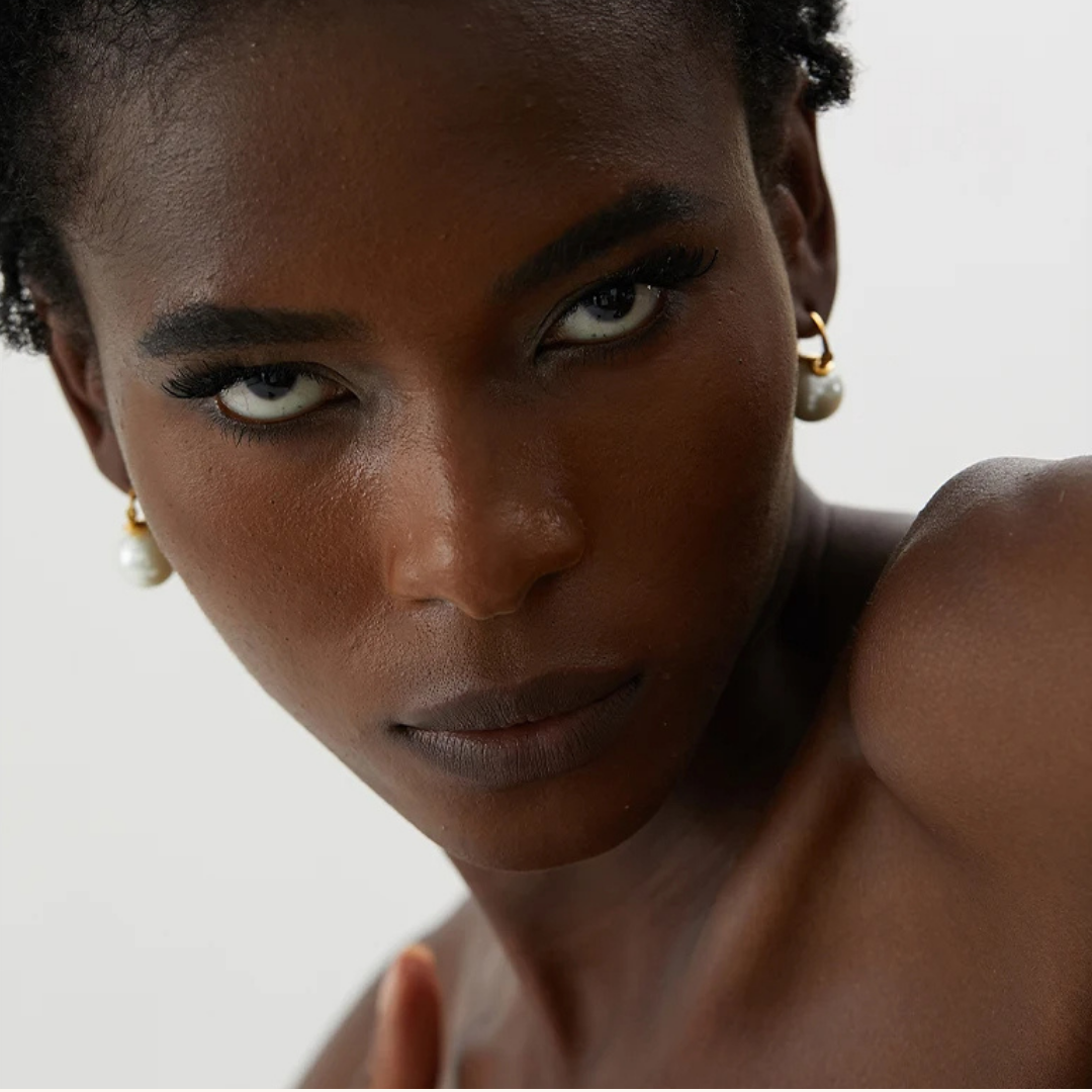 Pearl Hoop Clip Earrings