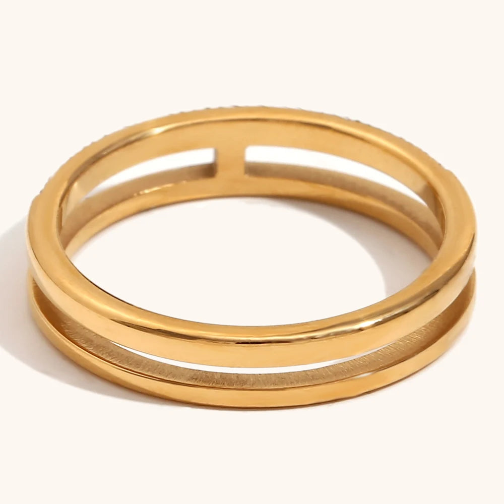 Double Row Pavé Ring