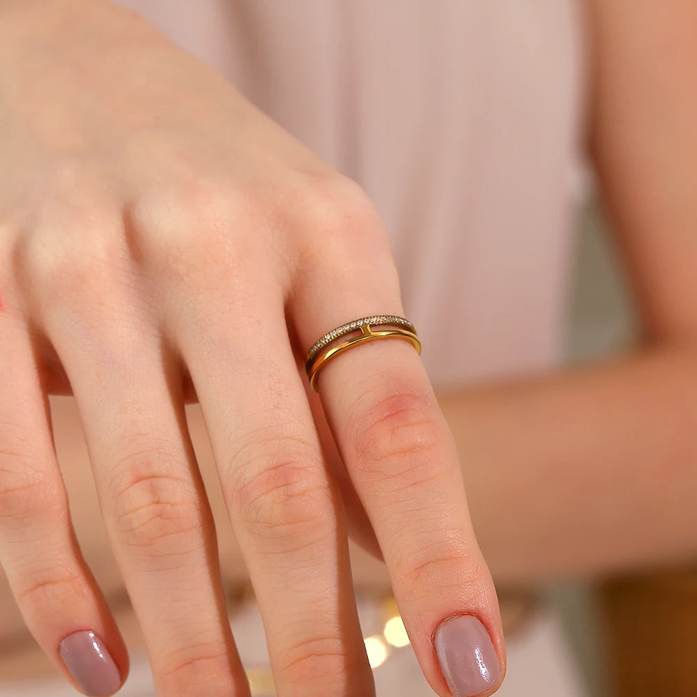 Double Row Pavé Ring