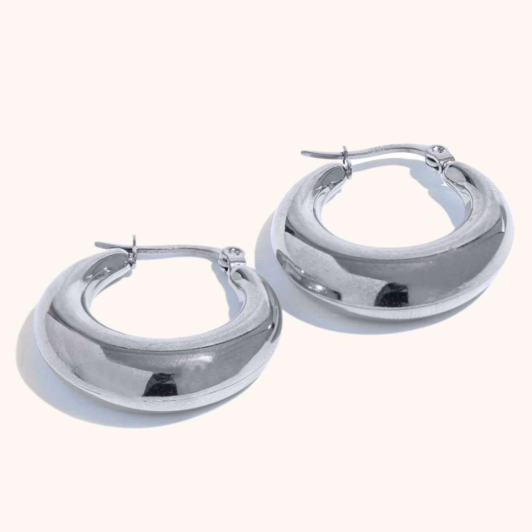 Chunky Dome Hoop Earrings