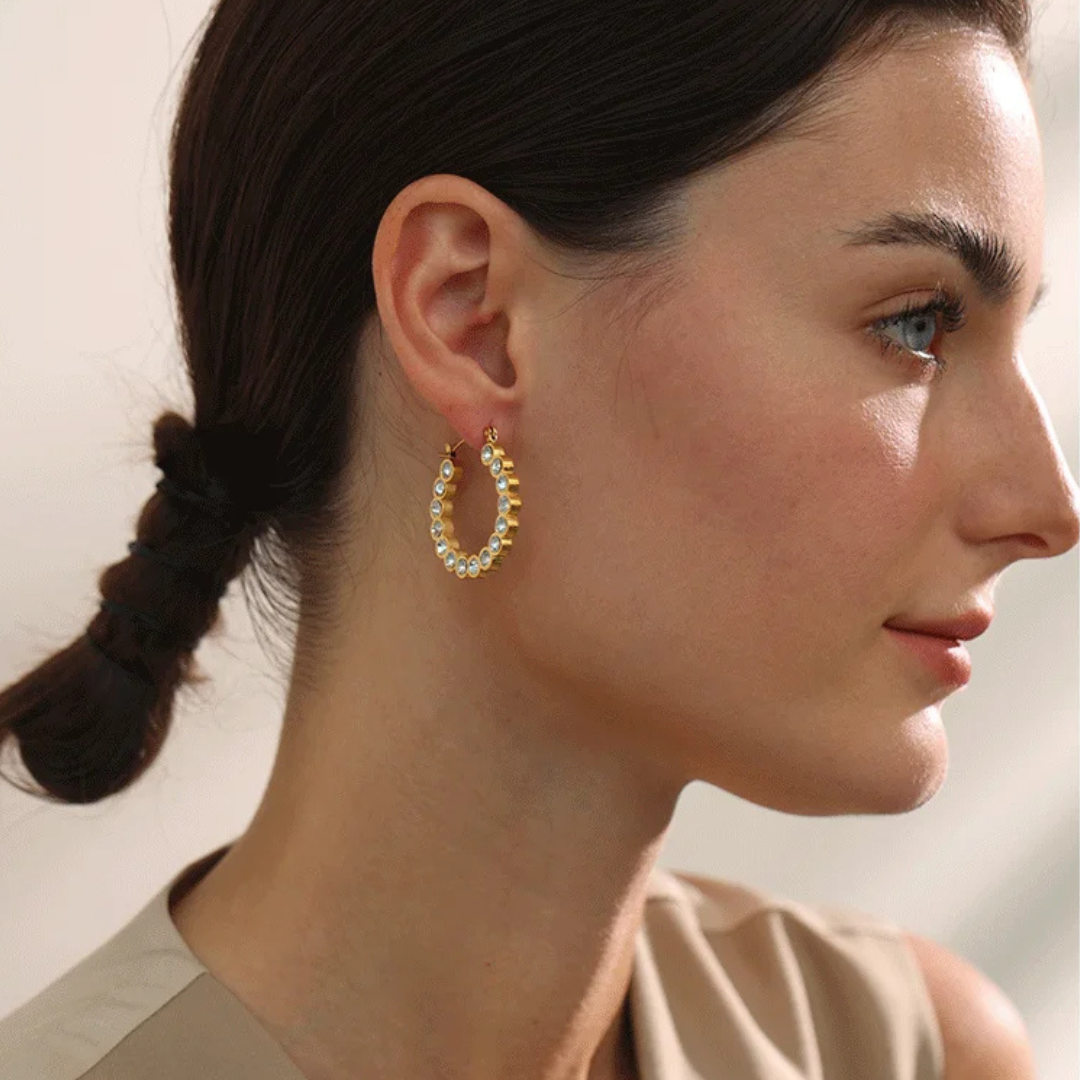 Halo Row Hoop Earrings