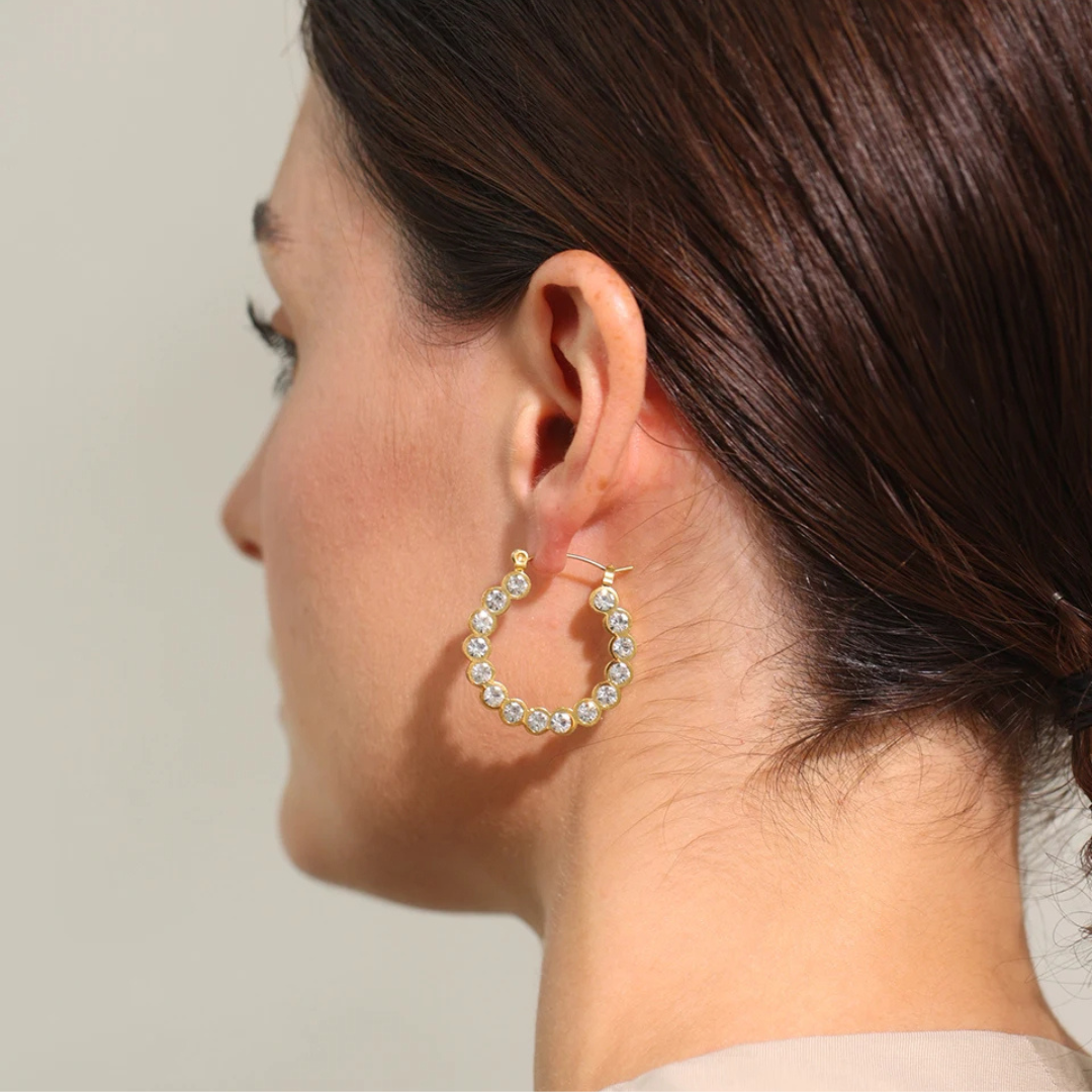 Halo Row Hoop Earrings