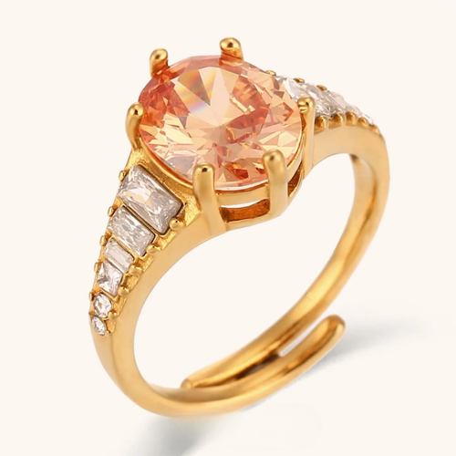 Oval Gem Statement Ring