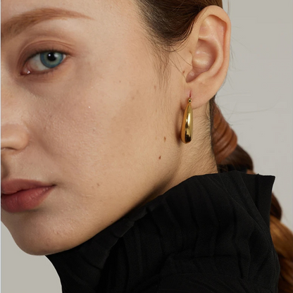 Chunky Dome Hoop Earrings