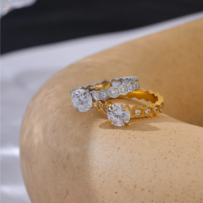 Hexa Solitaire Ring