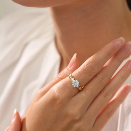 Hexa Solitaire Ring
