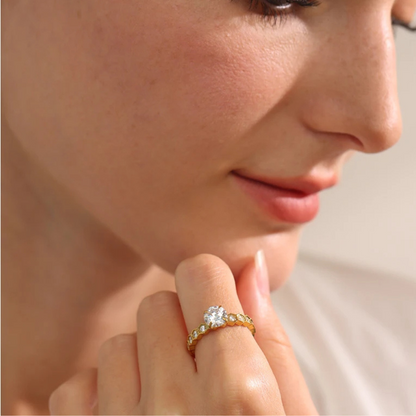 Hexa Solitaire Ring