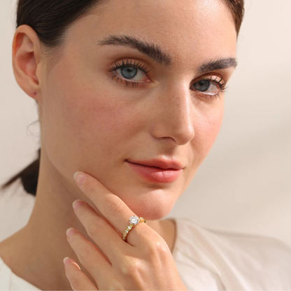 Hexa Solitaire Ring