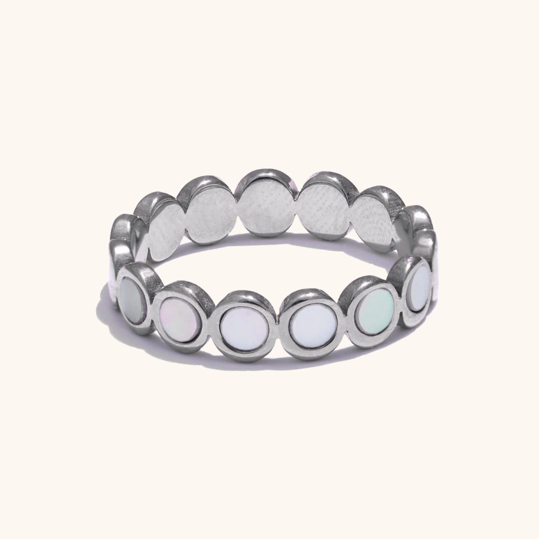 Shell Dot Band Ring