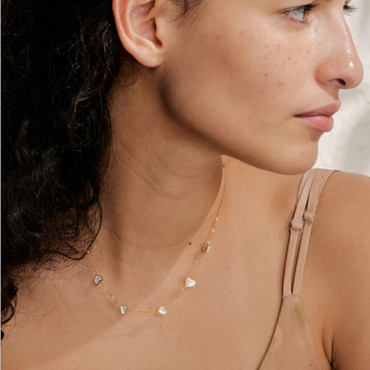 Shell Heart Chain Necklace
