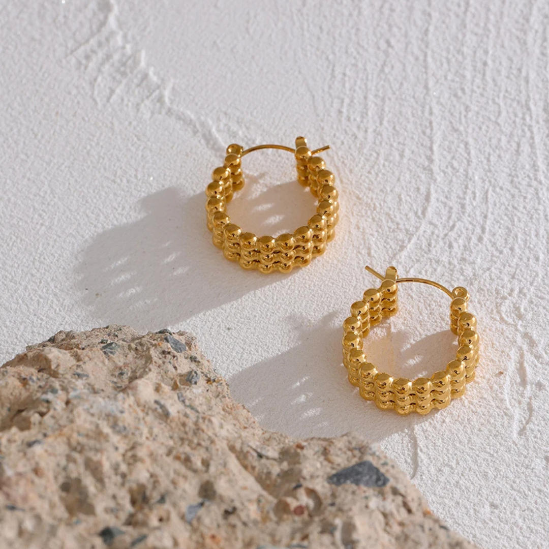 Beaded Hoop Earrings