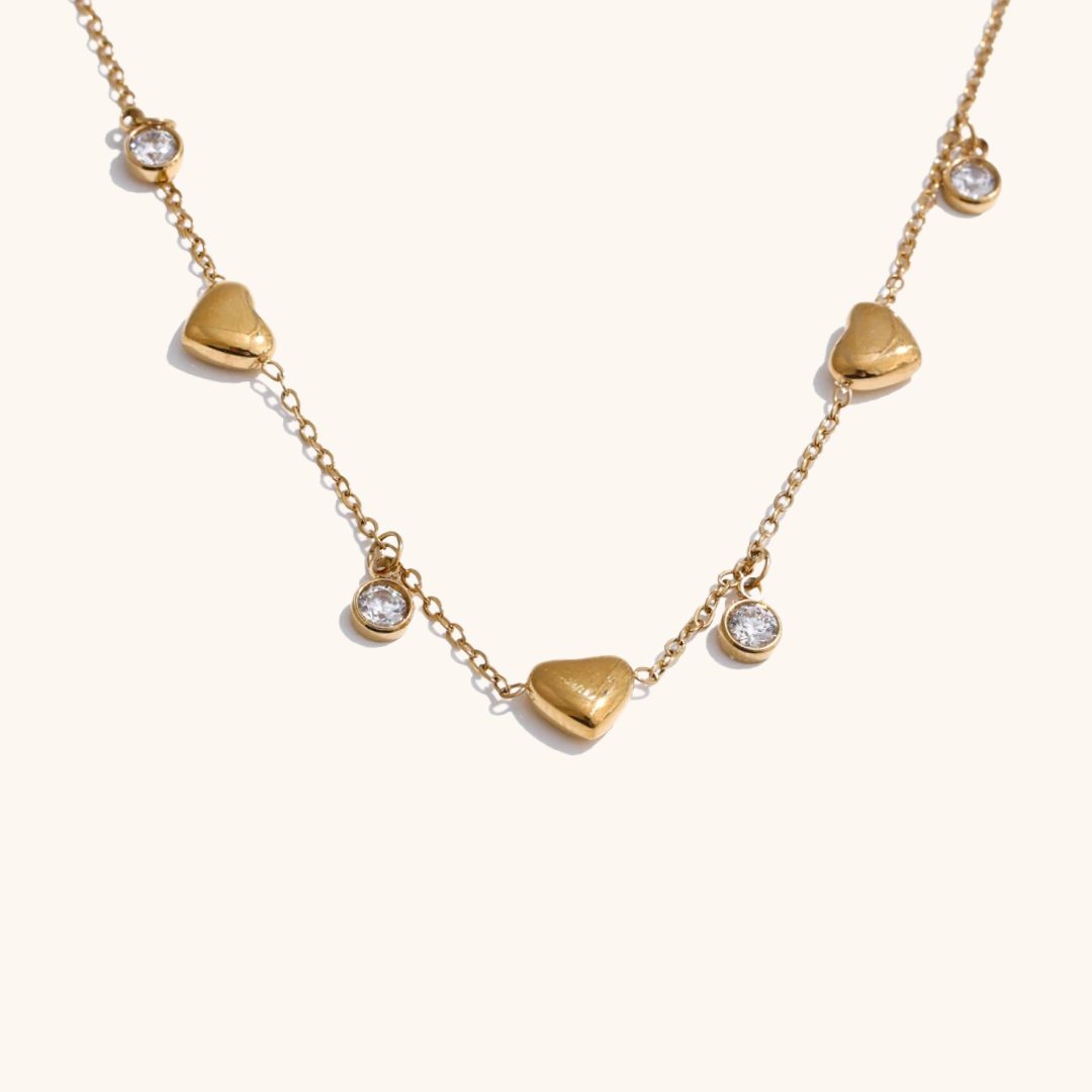 Heart Drop Chain Necklace