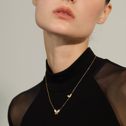 Butterfly Shell Pendant Necklace