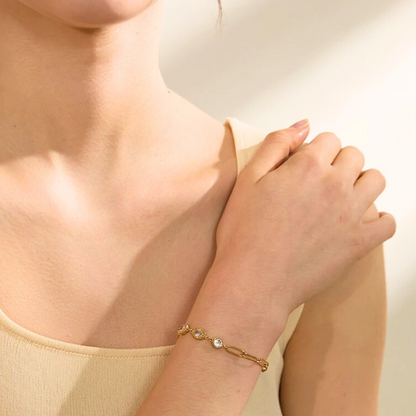 Linked Sparkle Chain Bracelet