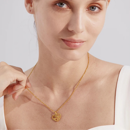 Golden Heart Bloom Necklace