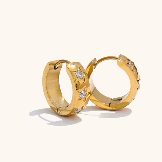 Star Hoop Earrings