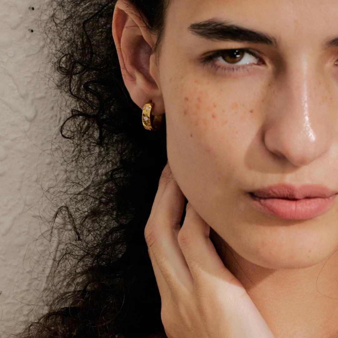 Star Hoop Earrings