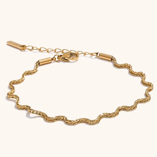 Wave Link Chain Bracelet