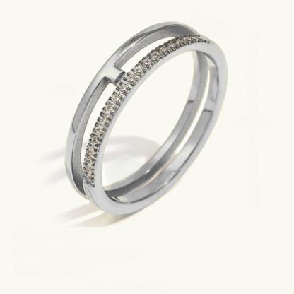 Doppelreihiger Pavé-Ring