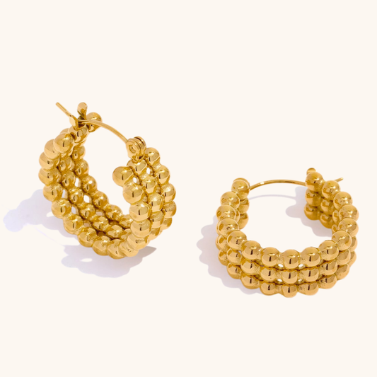 Beaded Hoop Earrings
