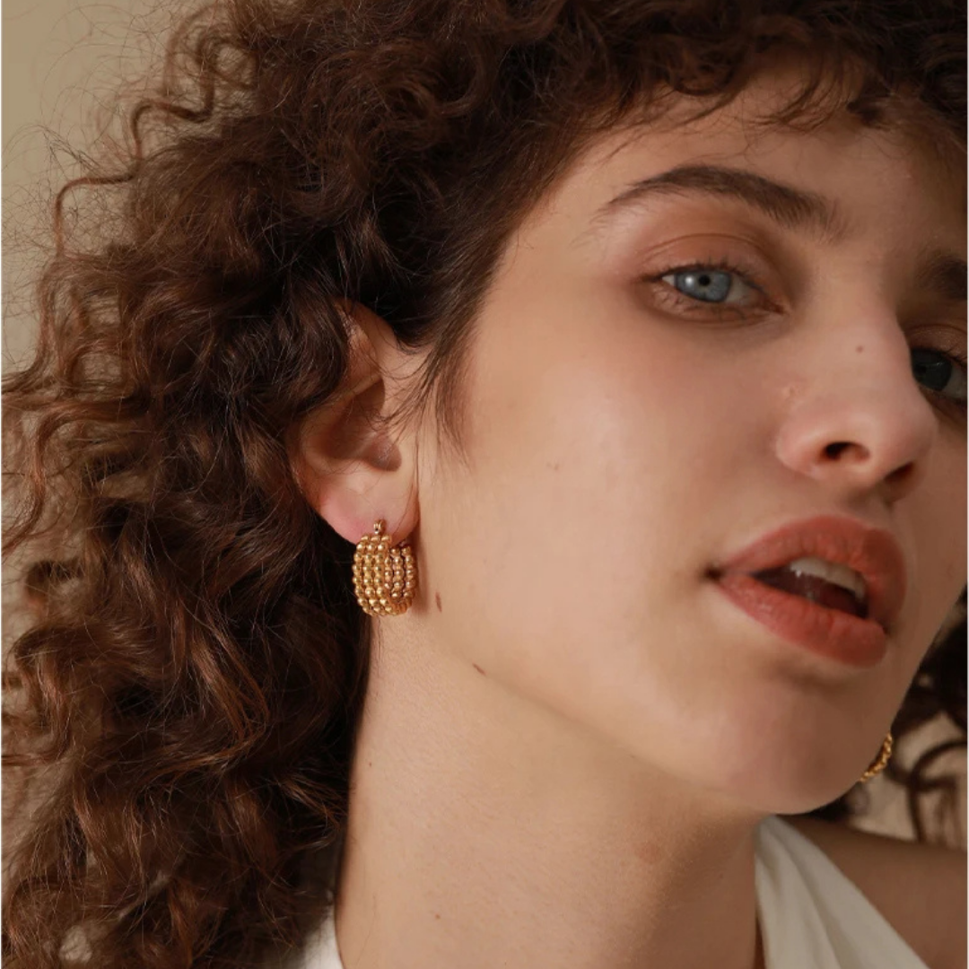 Beaded Hoop Earrings