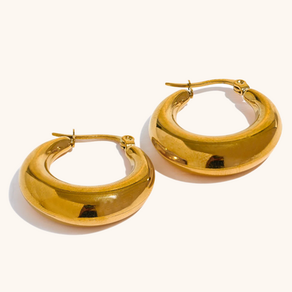 Chunky Dome Hoop Earrings
