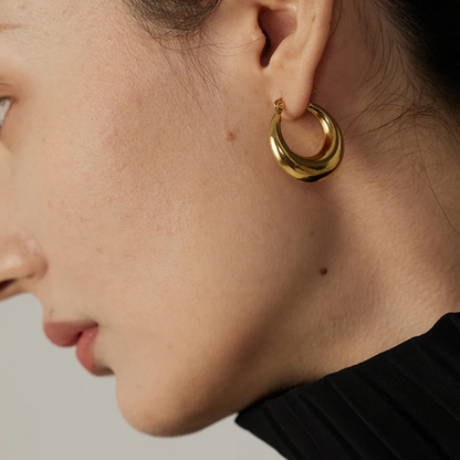 Chunky Dome Hoop Earrings