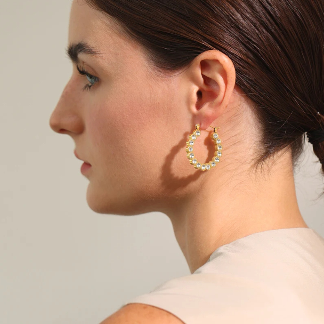 Halo Row Hoop Earrings