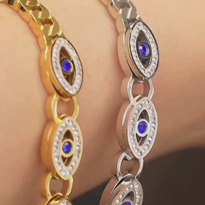 Evil Multi-Eye Charm Bangle